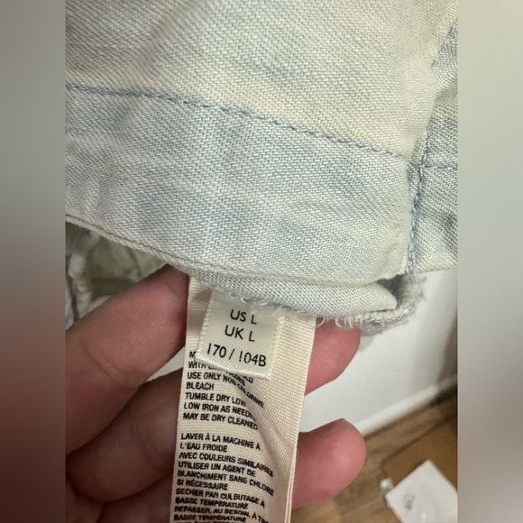 Free People Laced Up Denim Top sz XS and L - Picture 10 of 10